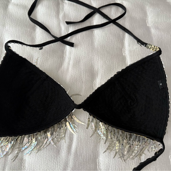 Sequin fringe bikini top size small - Picture 8 of 12